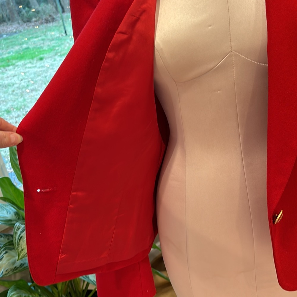 Vintage Pendleton Single Button Red Blazer Virgin Wool Size 10 - Picture 5 of 12